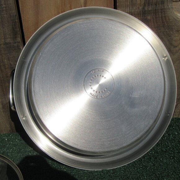 New Curtis Stone Red Multipurpose Non-Stick Durapan Stainless Steel 12" Pan Lid - Picture 5 of 7